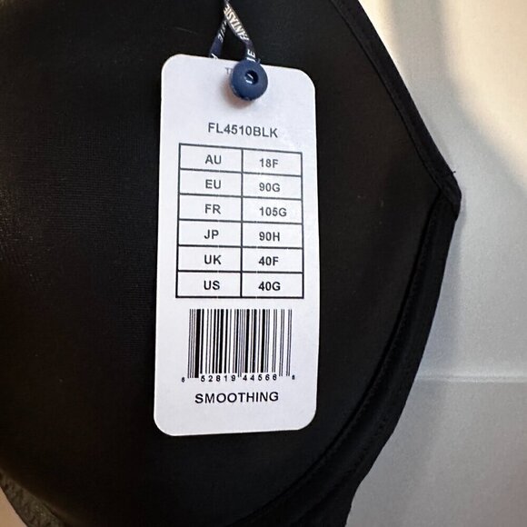 NWT Fantasie Smoothing Molded Underwire T-Shirt Bra in Black- Size 40G - Picture 4 of 5